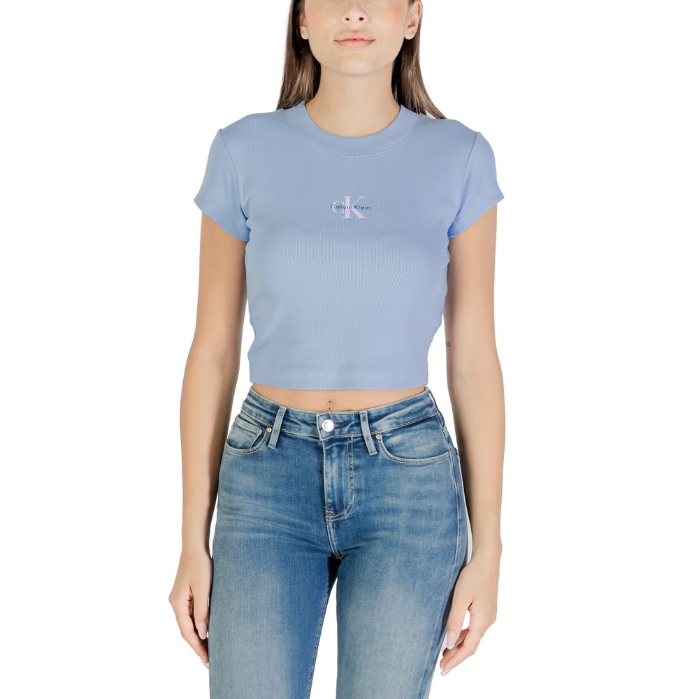 Calvin Klein Jeans Blue Cotton T-Shirt - Luxe Nova