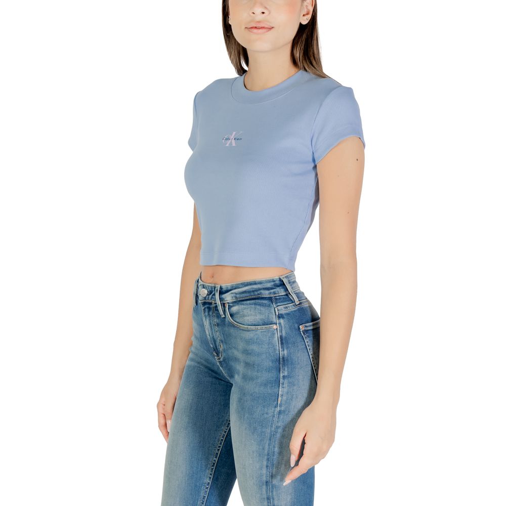 Calvin Klein Jeans Blue Cotton T-Shirt - Luxe Nova