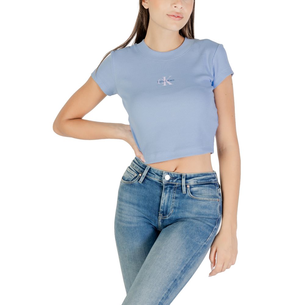 Calvin Klein Jeans Blue Cotton T-Shirt - Luxe Nova