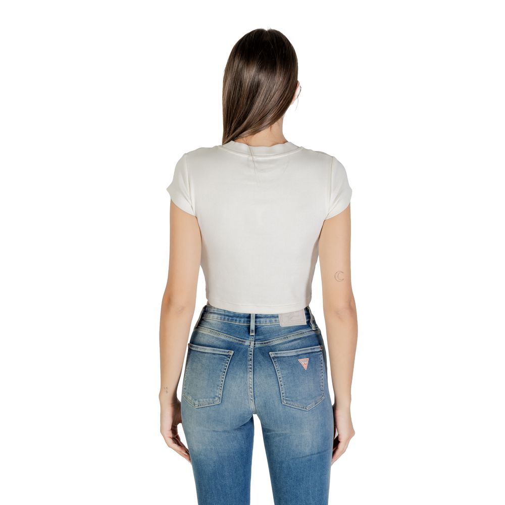 Calvin Klein Jeans Cream Cotton T-Shirt - Luxe Nova