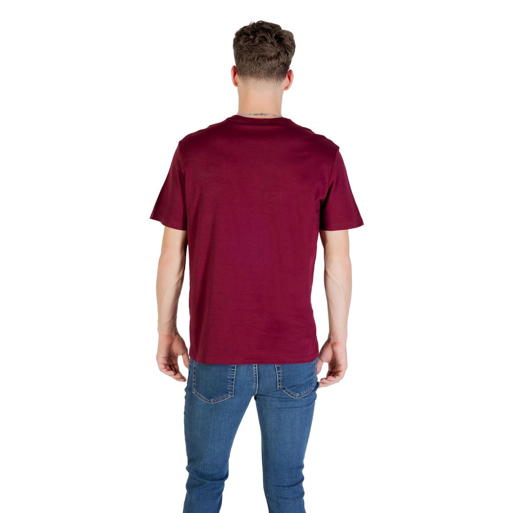 Calvin Klein Jeans Bordeaux Cotton T-Shirt - Luxe Nova