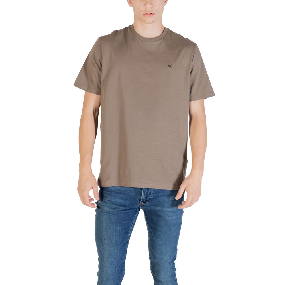 Calvin Klein Jeans Brown Cotton T-Shirt - Luxe Nova