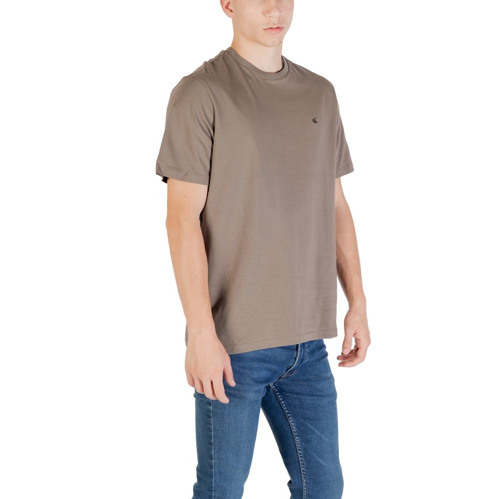 Calvin Klein Jeans Brown Cotton T-Shirt - Luxe Nova