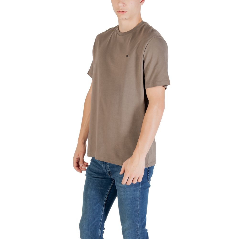 Calvin Klein Jeans Brown Cotton T-Shirt - Luxe Nova