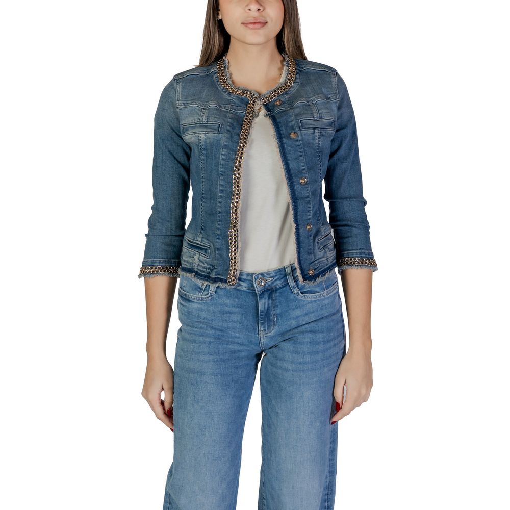 Liu Jo Light Blue Cotton Denim Jacket - Luxe Nova