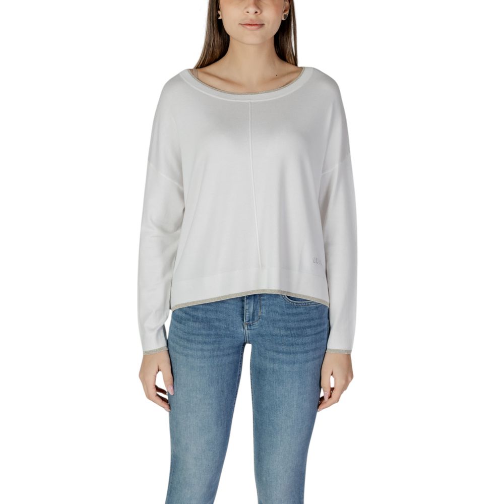 Liu Jo White Viscose Sweatshirt - Luxe Nova