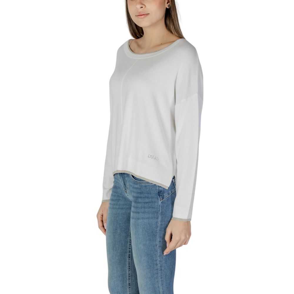 Liu Jo White Viscose Sweatshirt - Luxe Nova