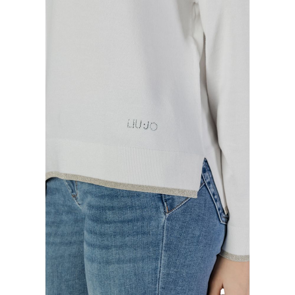 Liu Jo White Viscose Sweatshirt - Luxe Nova