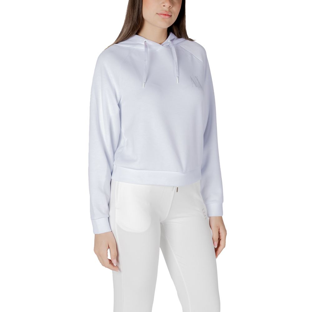 Armani Exchange White Viscose Hoodie - Luxe Nova
