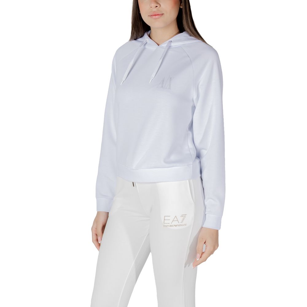 Armani Exchange White Viscose Hoodie - Luxe Nova