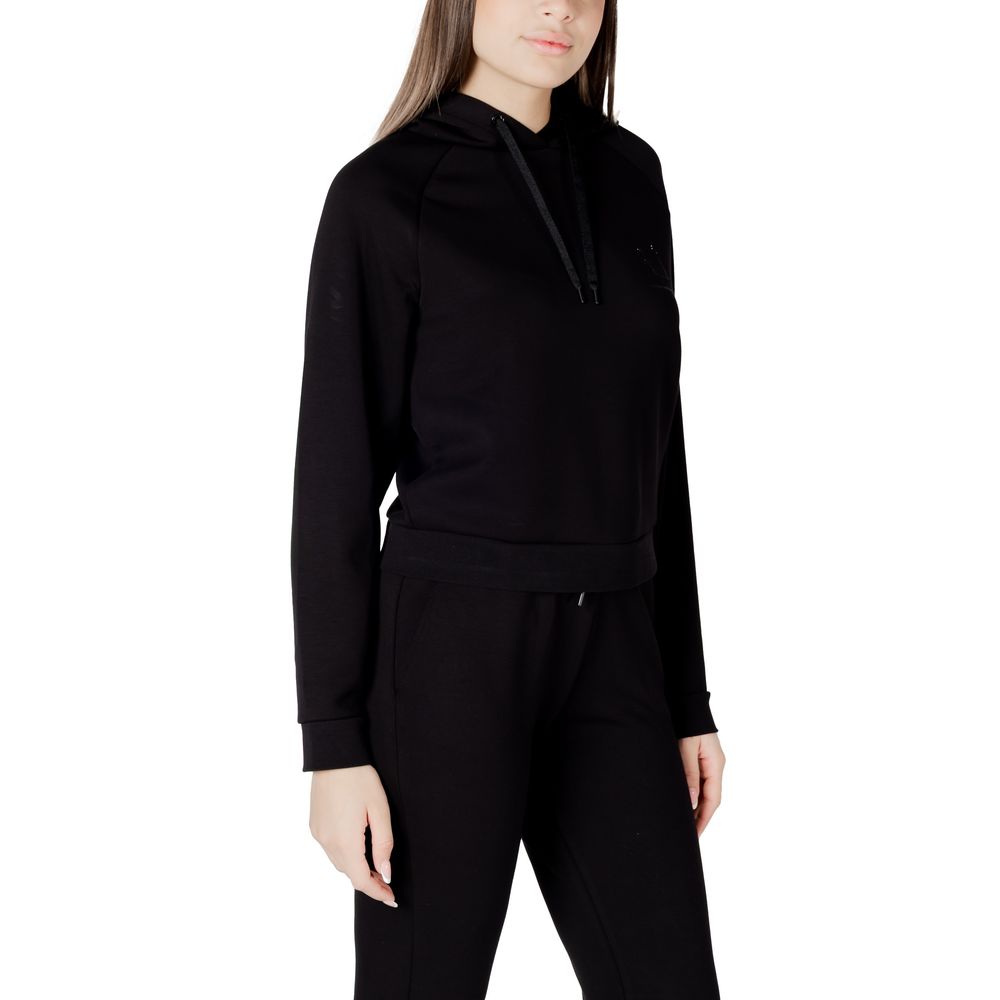 Armani Exchange Black Viscose Hoodie - Luxe Nova