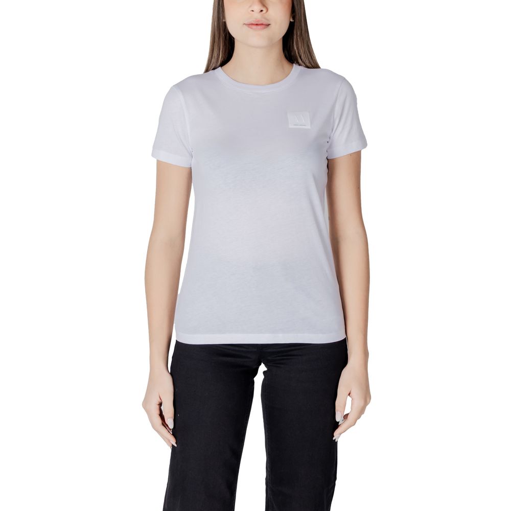 Armani Exchange White Cotton T-Shirt - Luxe Nova