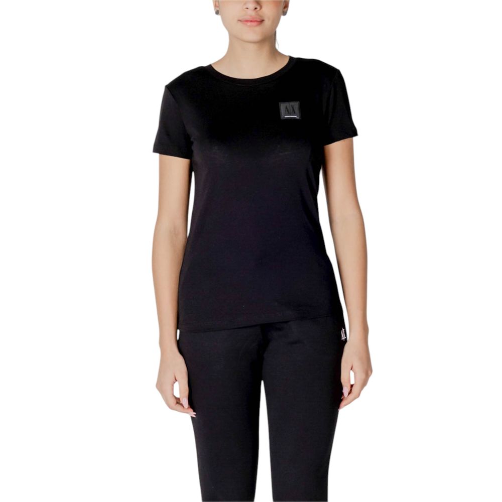 Armani Exchange Black Cotton T-Shirt - Luxe Nova
