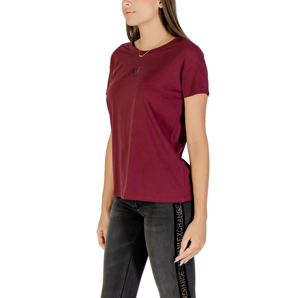 Armani Exchange Bordeaux Cotton T-Shirt - Luxe Nova