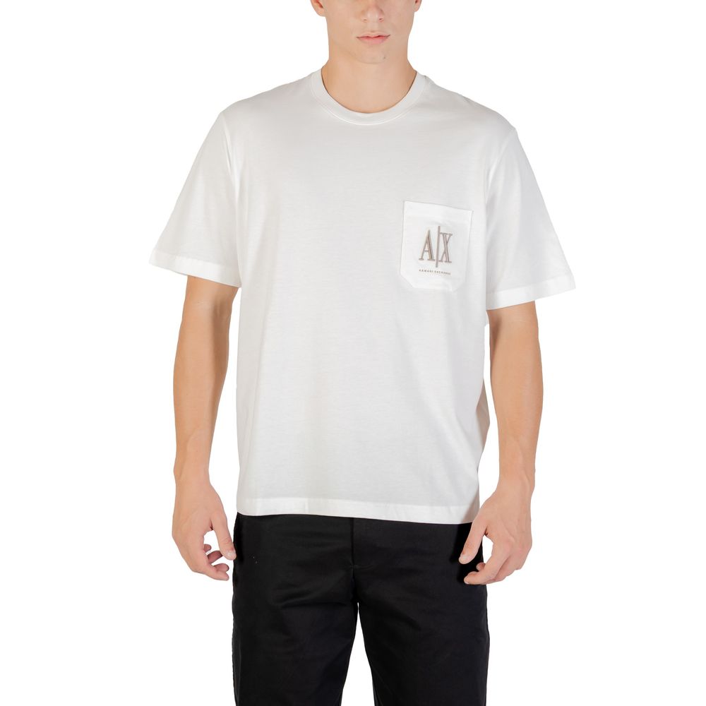 Armani Exchange Cream Cotton T-Shirt - Luxe Nova