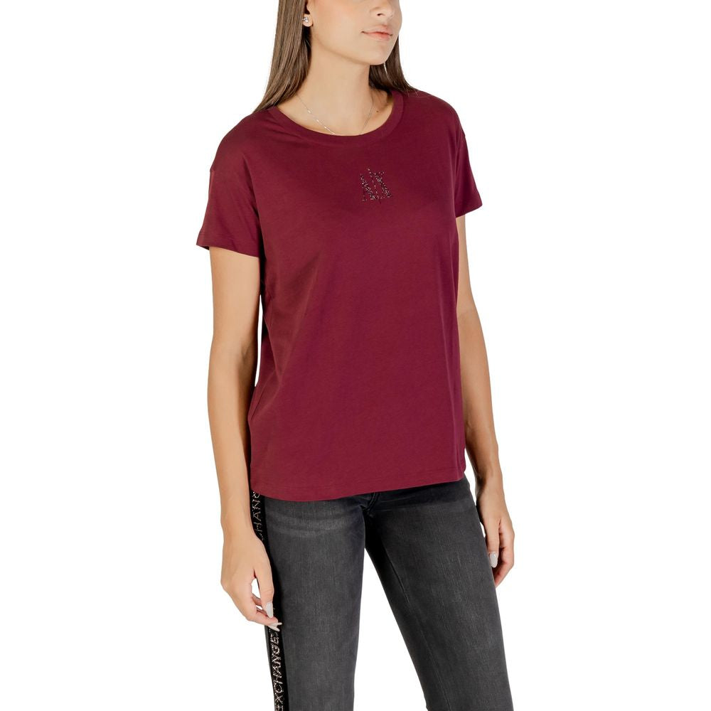Armani Exchange Bordeaux Cotton T-Shirt - Luxe Nova