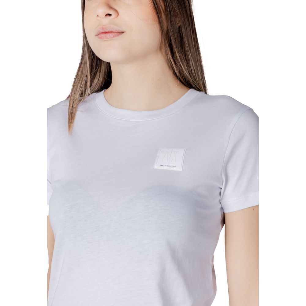 Armani Exchange White Cotton T-Shirt - Luxe Nova