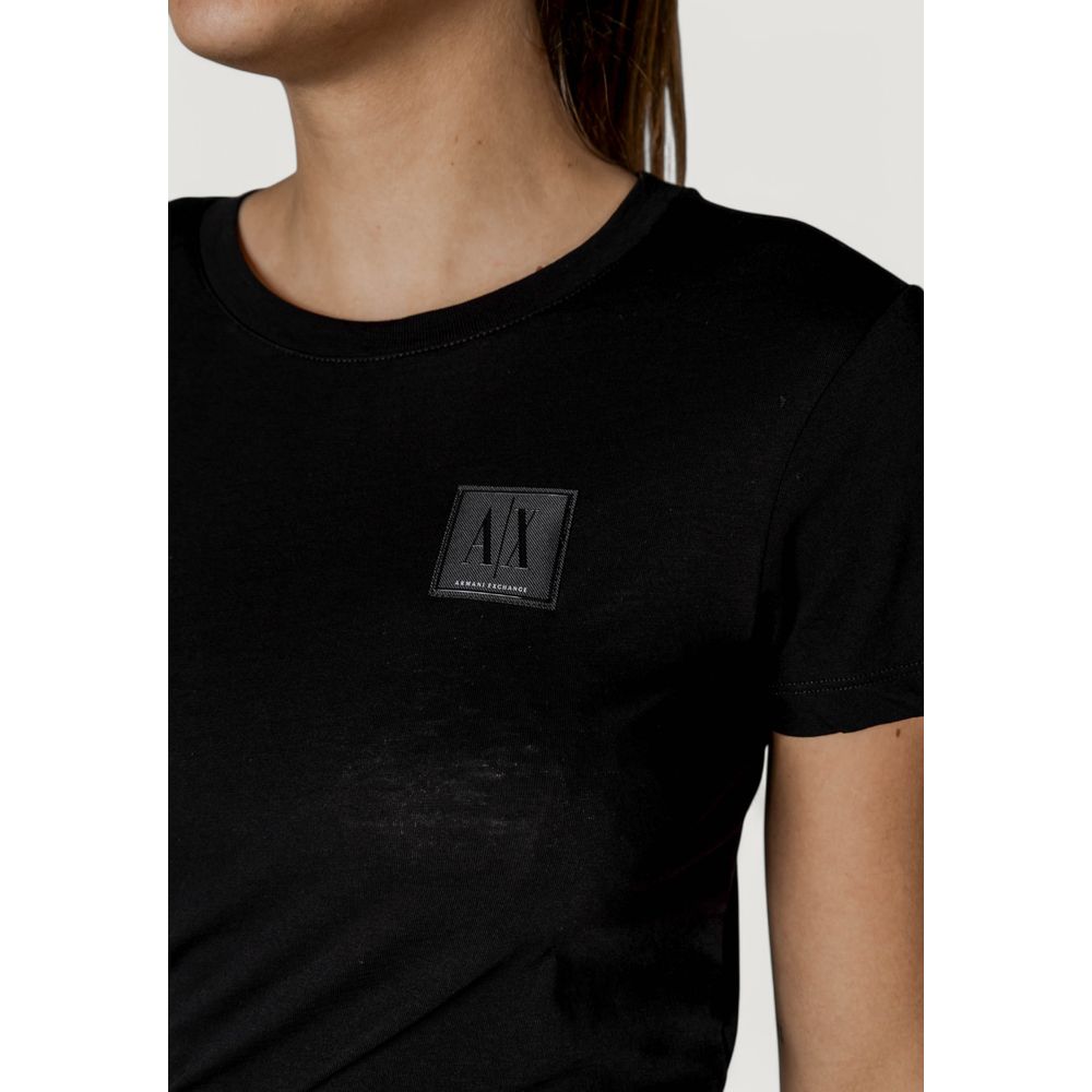 Armani Exchange Black Cotton T-Shirt - Luxe Nova