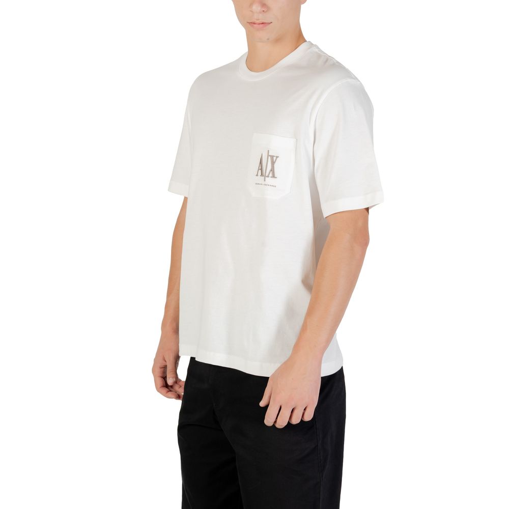 Armani Exchange Cream Cotton T-Shirt - Luxe Nova