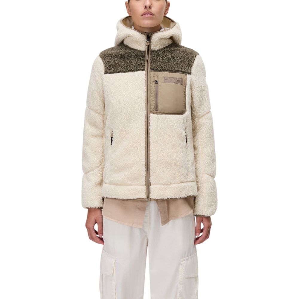 Napapijri Beige Recycled Polyester Hoodie - Luxe Nova