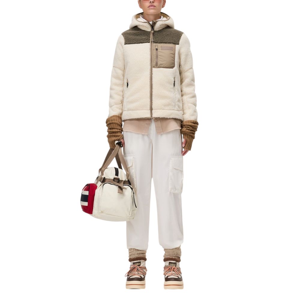 Napapijri Beige Recycled Polyester Hoodie - Luxe Nova