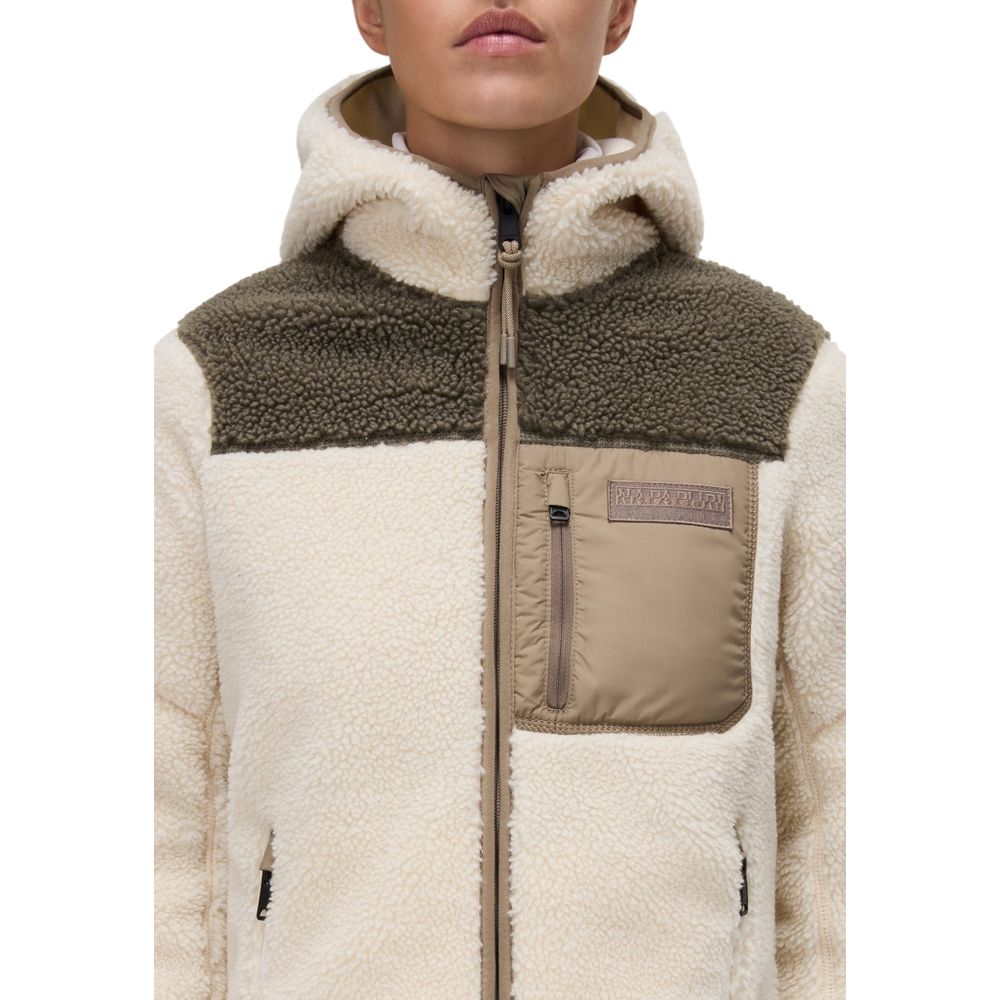 Napapijri Beige Recycled Polyester Hoodie - Luxe Nova