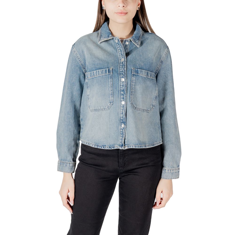 Only Light Blue Cotton Blouse - Luxe Nova