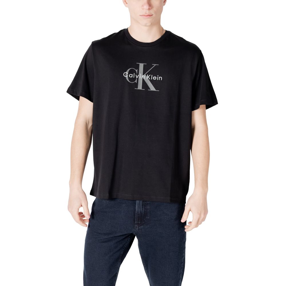 Calvin Klein Jeans Black Cotton T-Shirt - Luxe Nova
