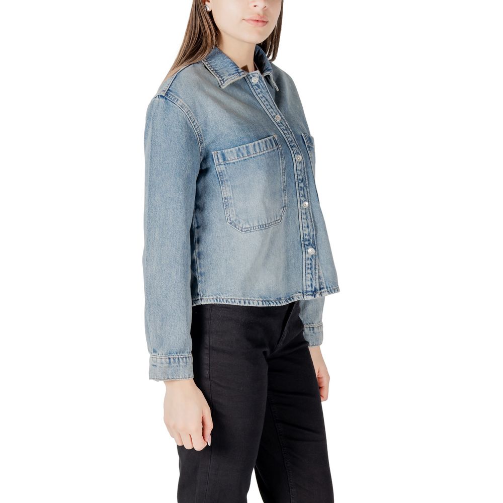 Only Light Blue Cotton Blouse - Luxe Nova