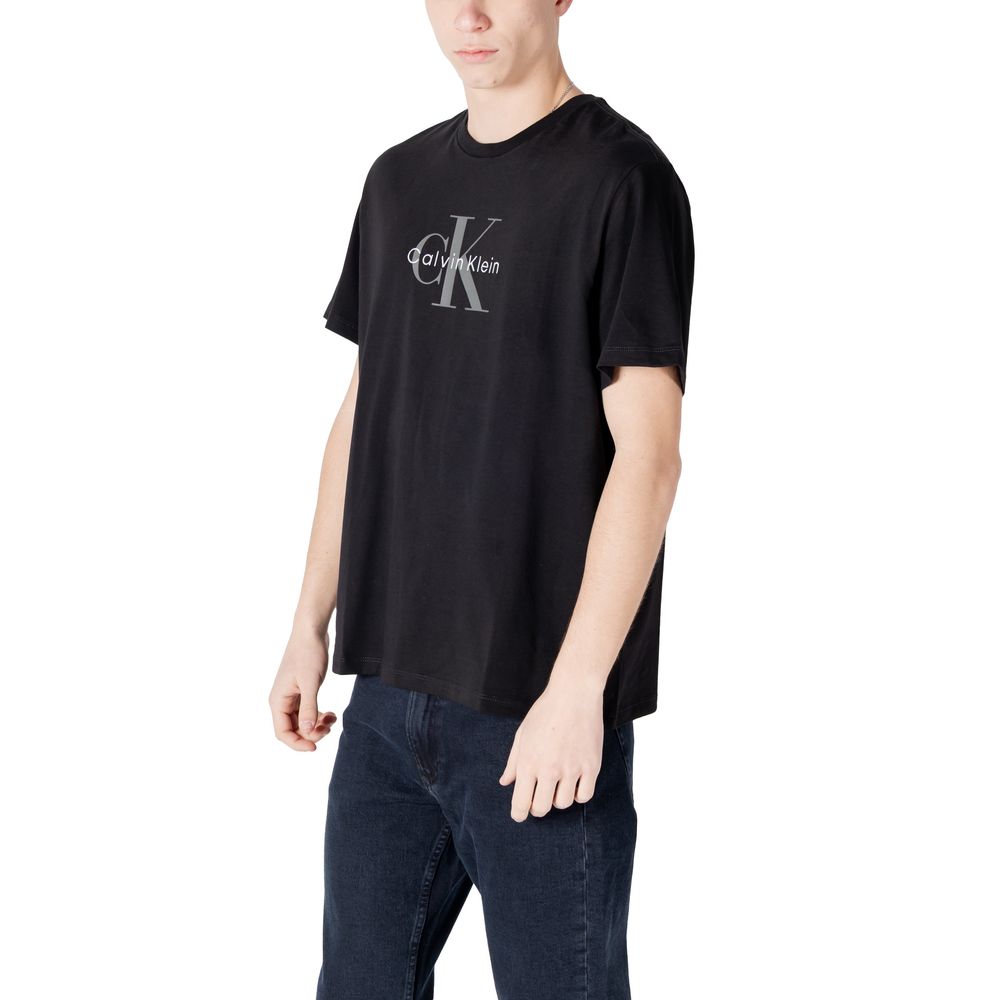 Calvin Klein Jeans Black Cotton T-Shirt - Luxe Nova