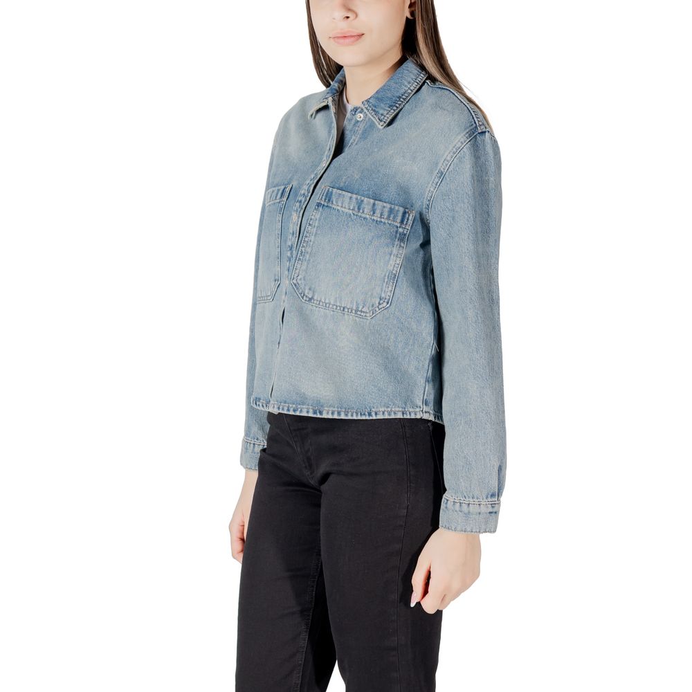 Only Light Blue Cotton Blouse - Luxe Nova