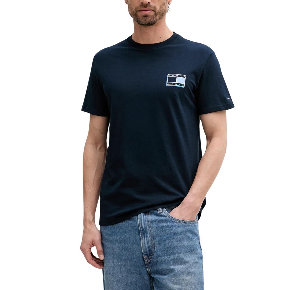 Tommy Hilfiger Jeans Blue Recycled Cotton T-Shirt - Luxe Nova