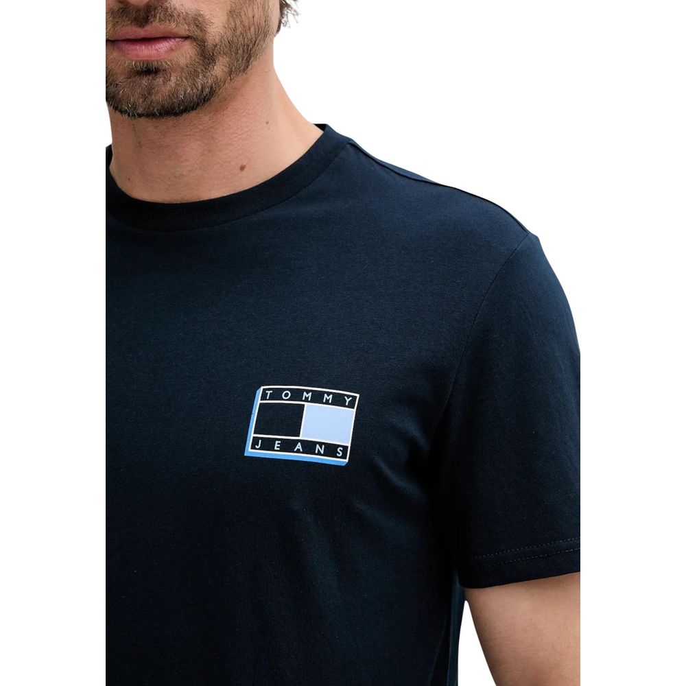 Tommy Hilfiger Jeans Blue Recycled Cotton T-Shirt - Luxe Nova