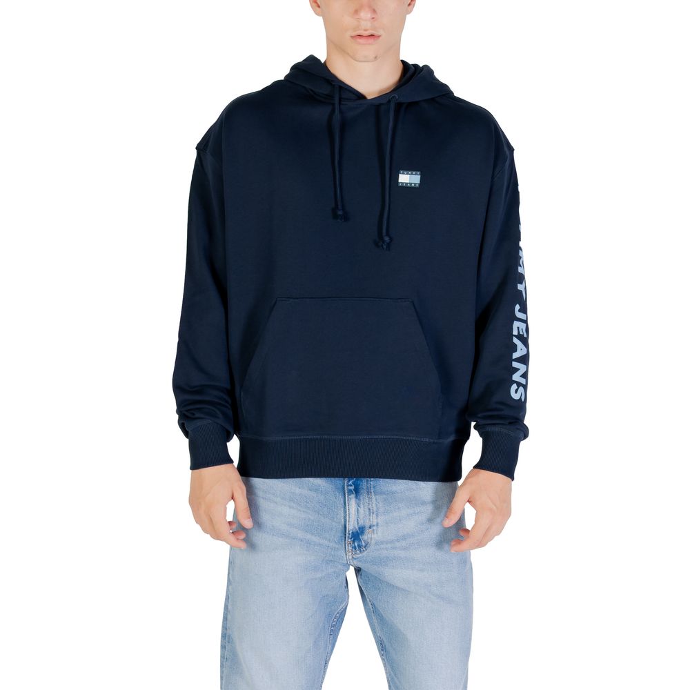 Tommy Hilfiger Jeans Blue Recycled Cotton Hoodie - Luxe Nova
