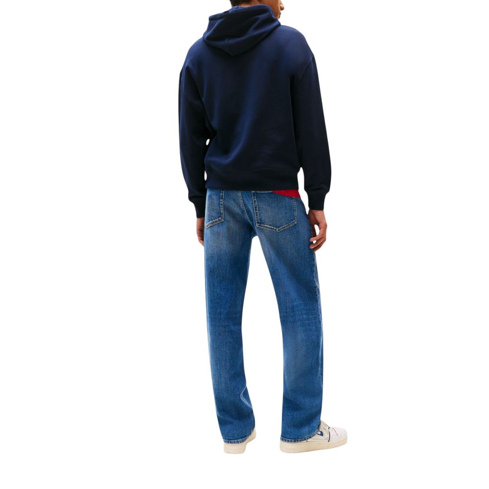 Tommy Hilfiger Jeans Blue Recycled Cotton Hoodie - Luxe Nova