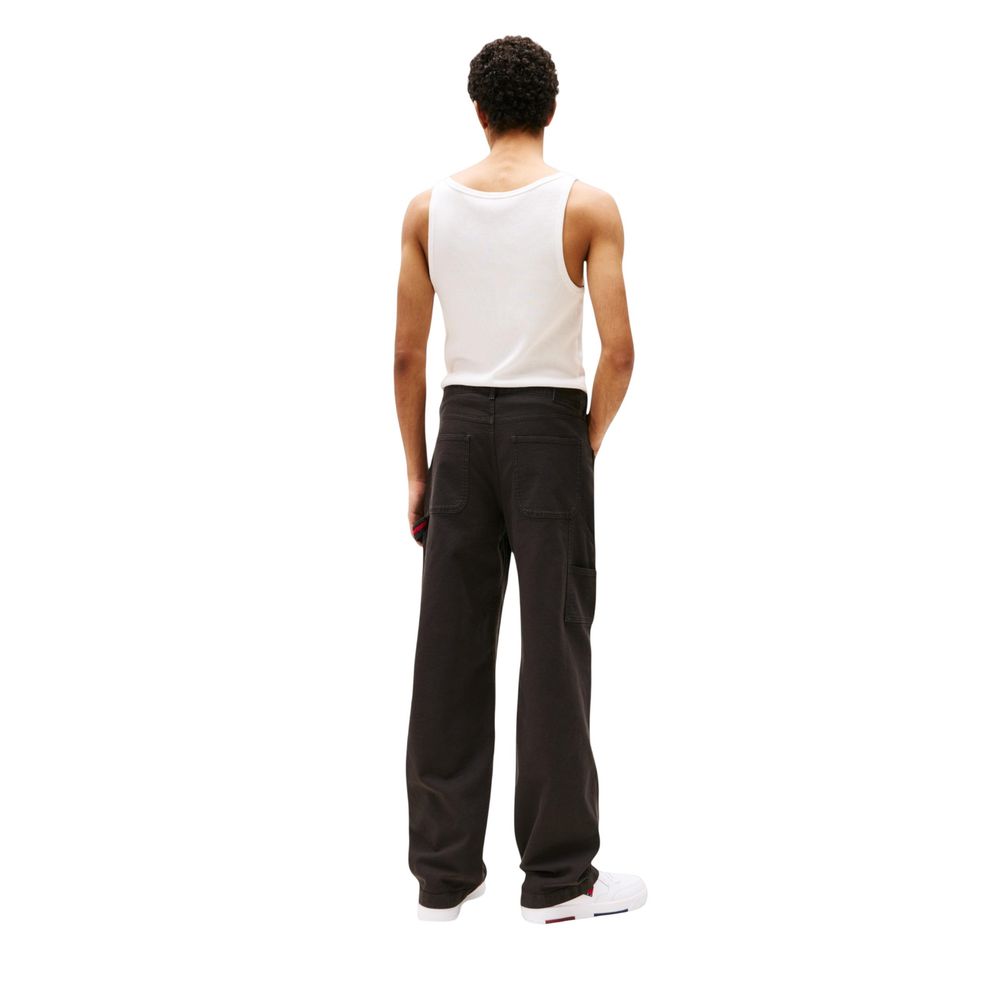 Tommy Hilfiger Jeans Black Organic Cotton Casual Pants - Luxe Nova