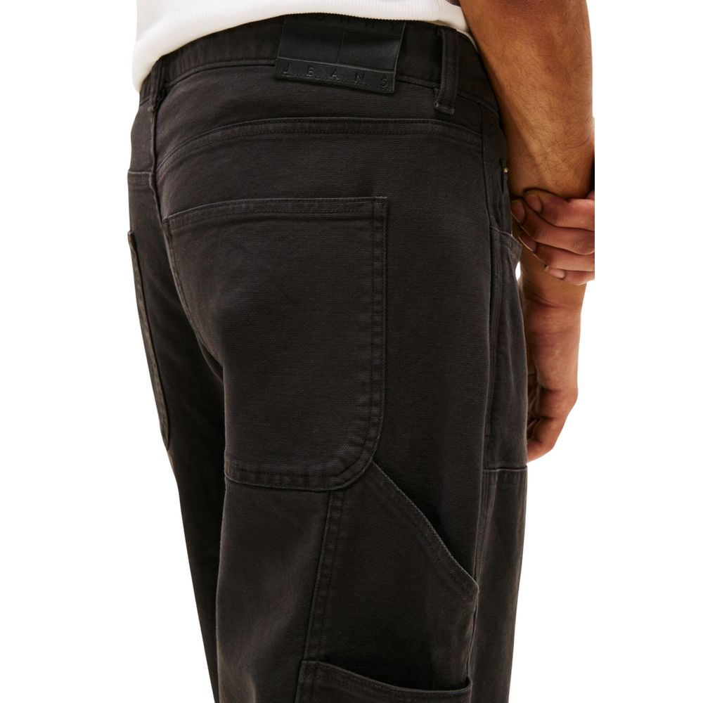 Tommy Hilfiger Jeans Black Organic Cotton Casual Pants - Luxe Nova
