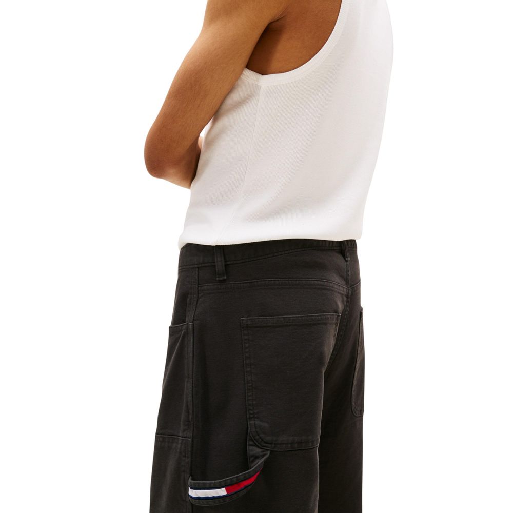 Tommy Hilfiger Jeans Black Organic Cotton Casual Pants - Luxe Nova