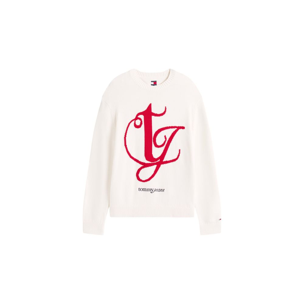Tommy Hilfiger Jeans Cream Recycled Cotton Sweatshirt - Luxe Nova