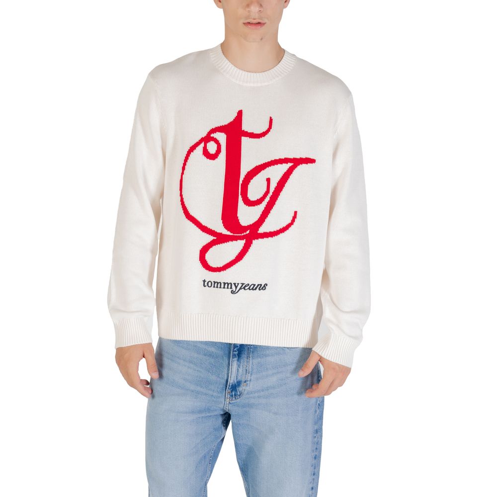 Tommy Hilfiger Jeans Cream Recycled Cotton Sweatshirt - Luxe Nova