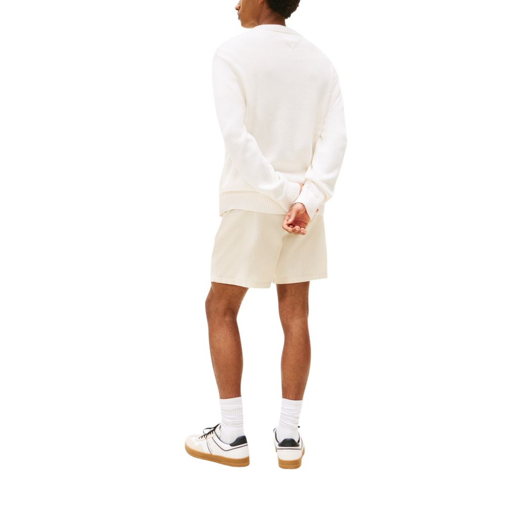 Tommy Hilfiger Jeans Cream Recycled Cotton Sweatshirt - Luxe Nova