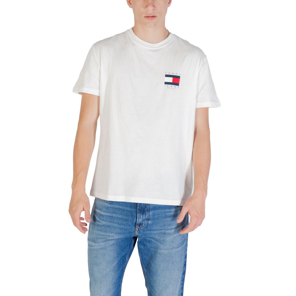 Tommy Hilfiger Jeans White Recycled Cotton T-Shirt - Luxe Nova