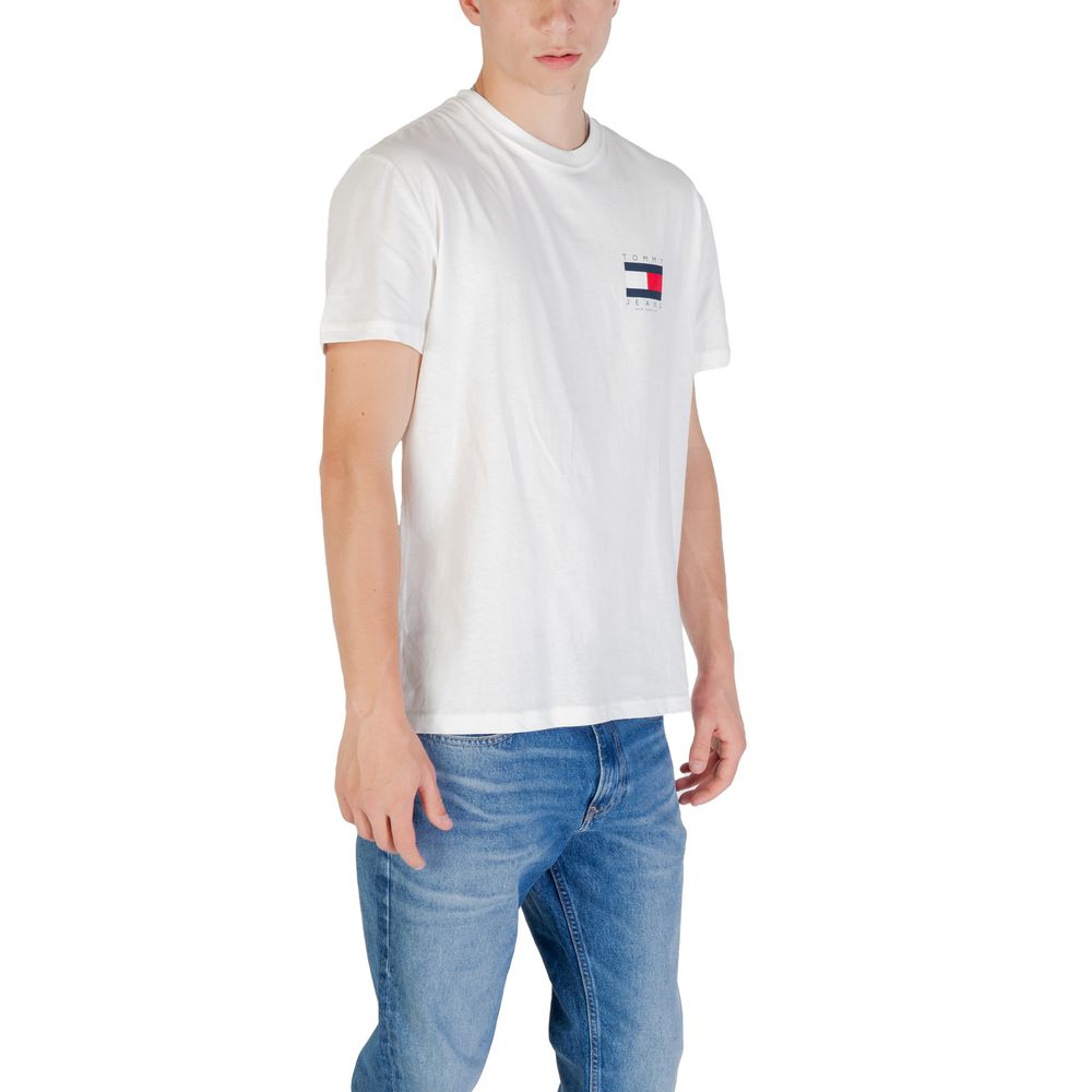 Tommy Hilfiger Jeans White Recycled Cotton T-Shirt - Luxe Nova