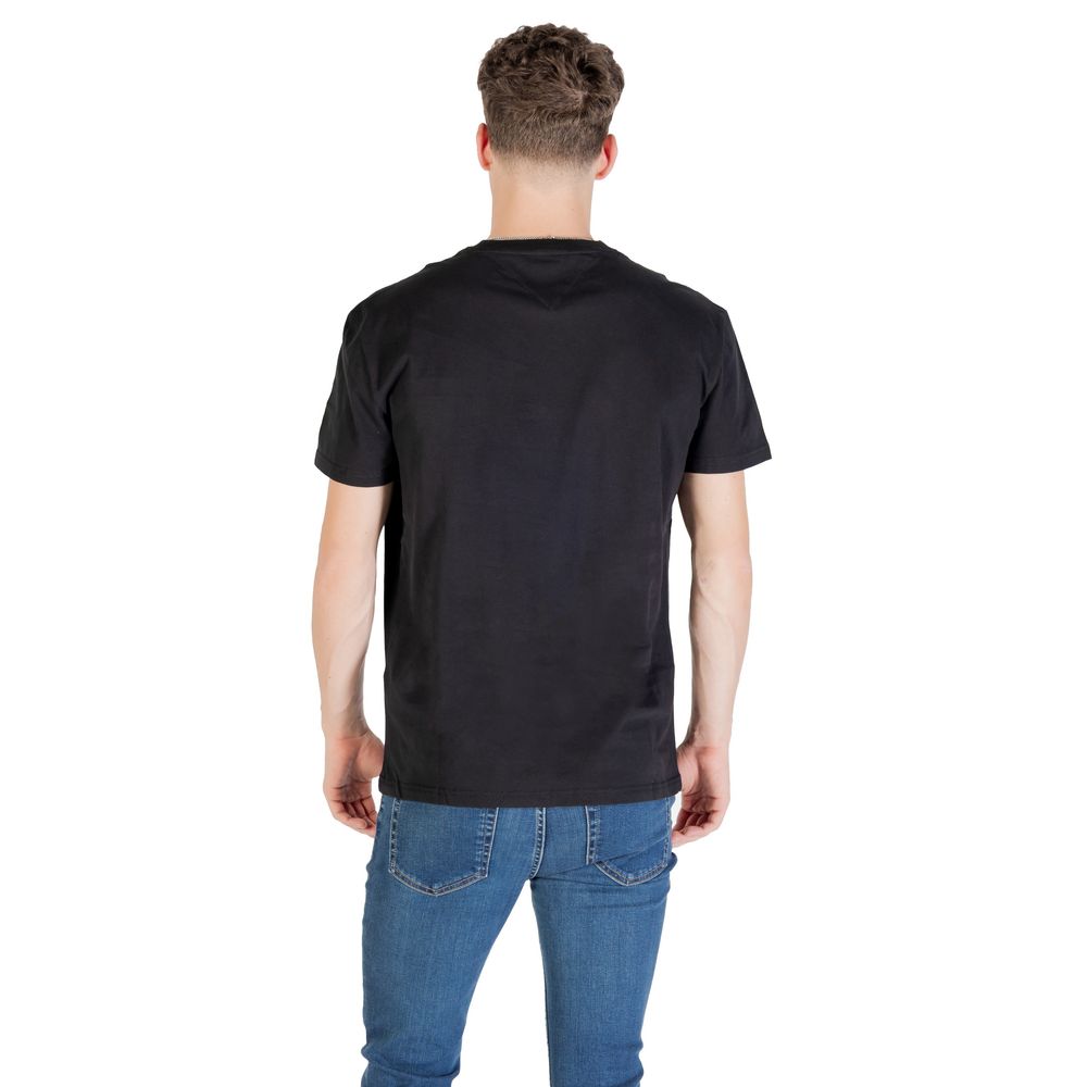 Tommy Hilfiger Jeans Black Recycled Cotton T-Shirt - Luxe Nova