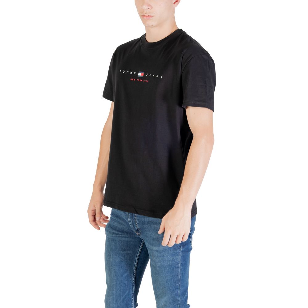 Tommy Hilfiger Jeans Black Recycled Cotton T-Shirt - Luxe Nova