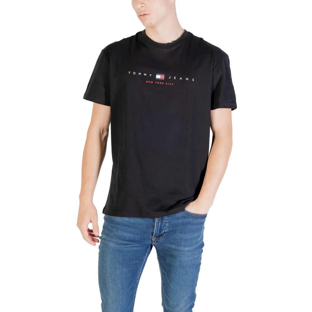 Tommy Hilfiger Jeans Black Recycled Cotton T-Shirt - Luxe Nova