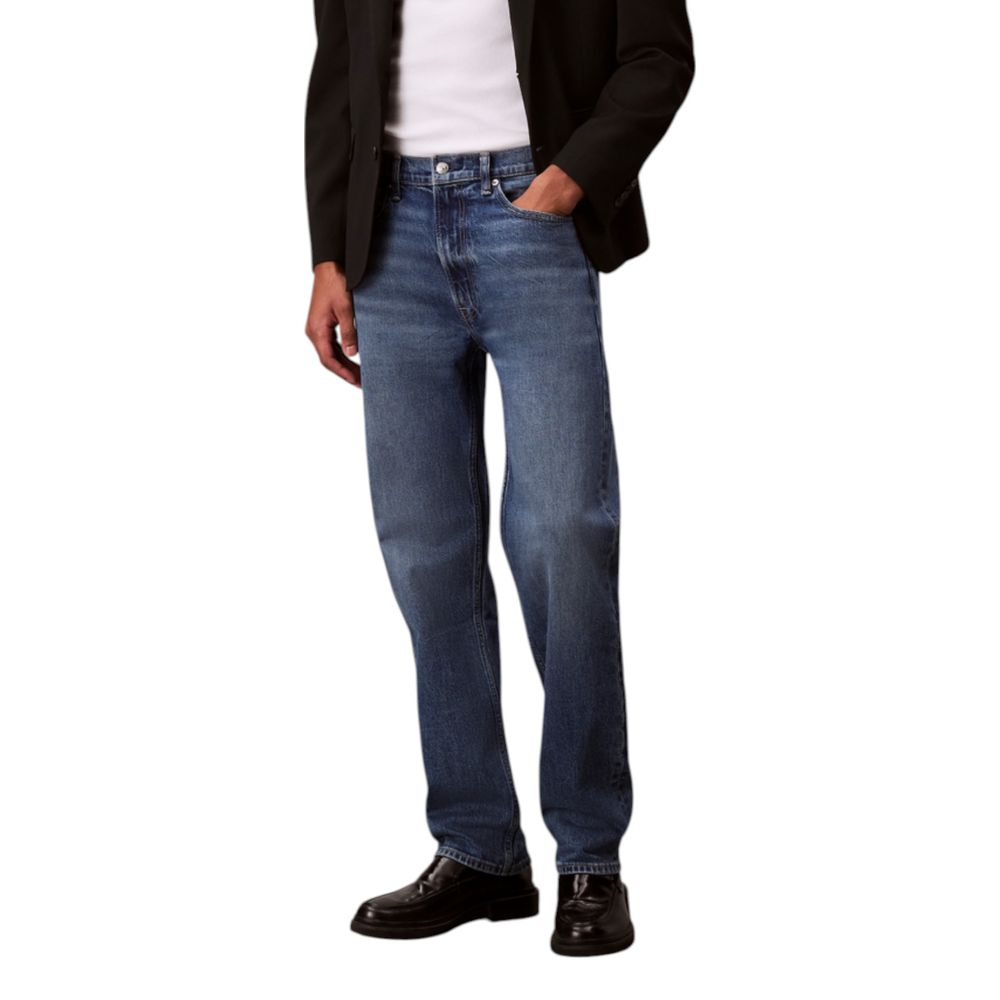 Calvin Klein Jeans Blue Cotton Relaxed Fit Jeans - Luxe Nova