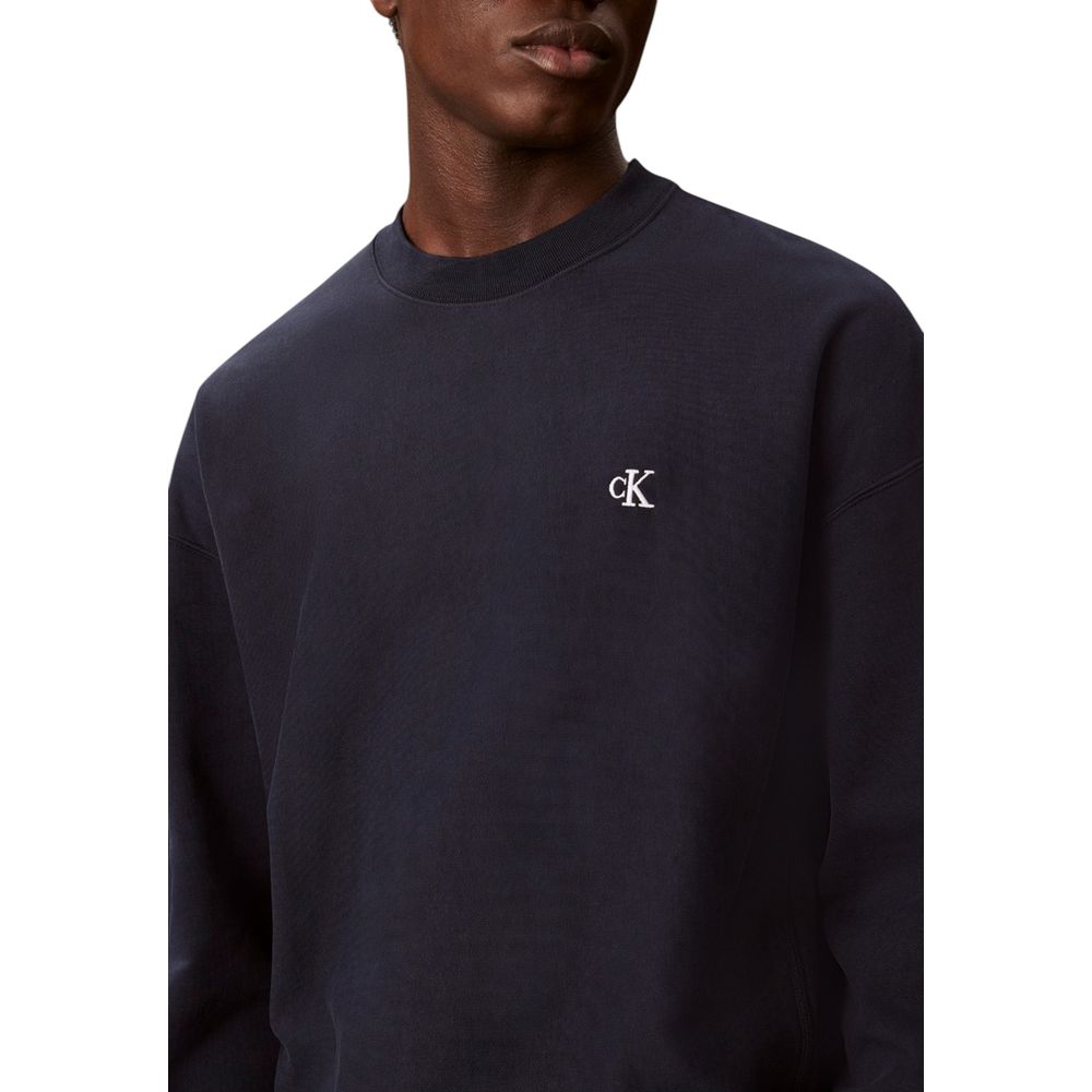 Calvin Klein Jeans Blue Cotton Sweatshirt - Luxe Nova