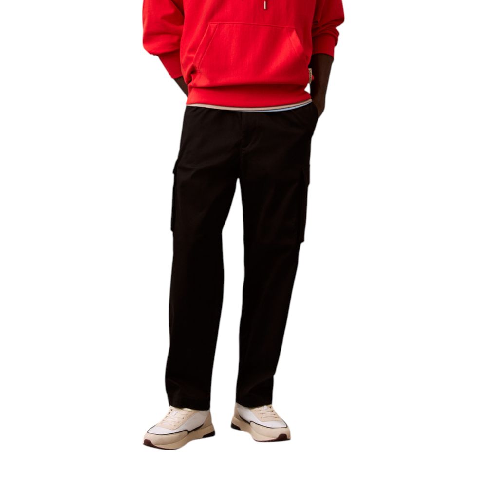 Calvin Klein Jeans Black Cotton Cargo Pants - Luxe Nova