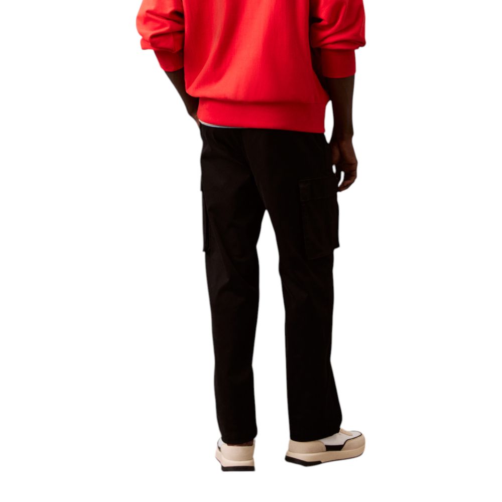 Calvin Klein Jeans Black Cotton Cargo Pants - Luxe Nova